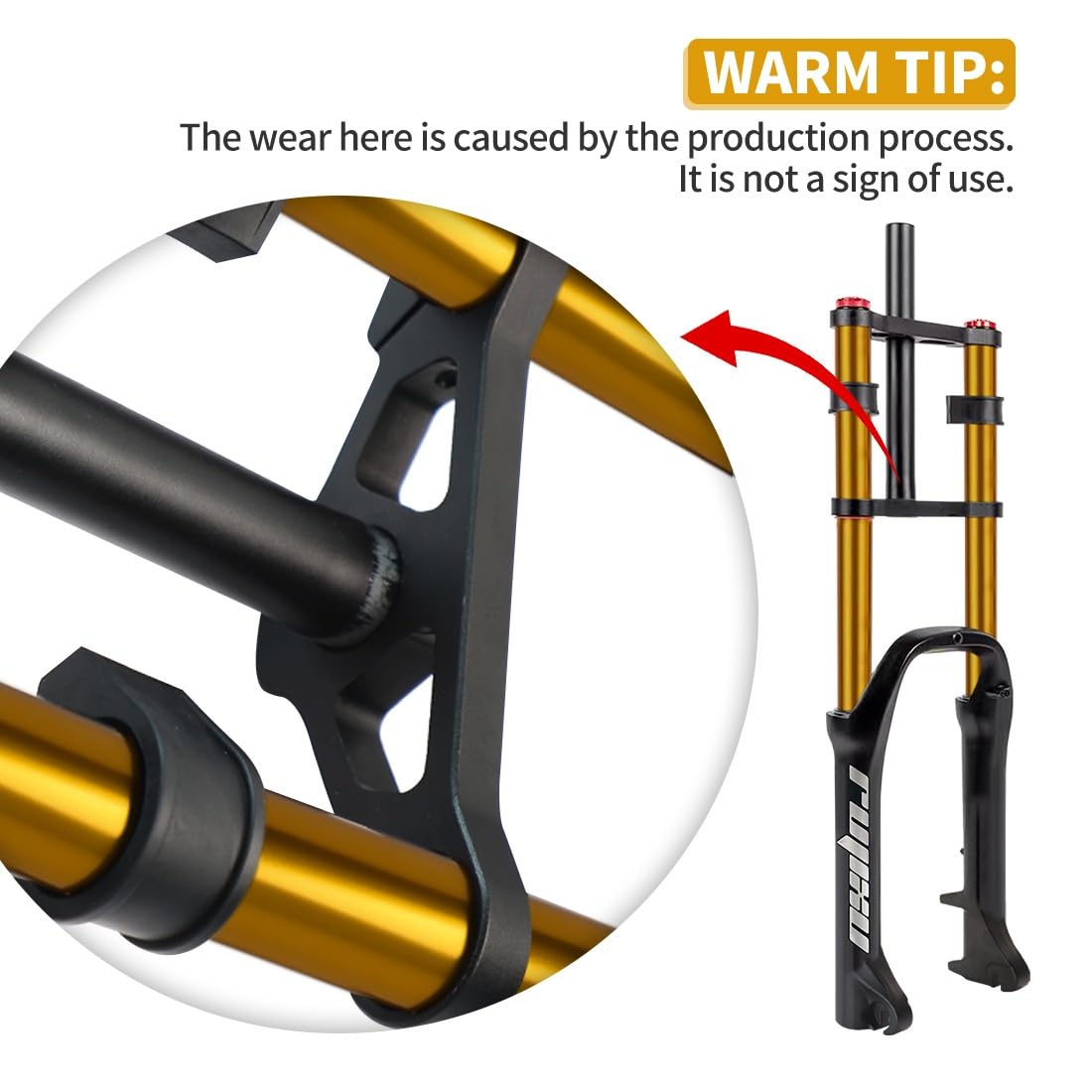 Forcella MTB 20 ammortizza taescursione 180mm Bici da 4.0 Fat Suspension Dritta QR 9x135mm Freno a Disco Rimbalzo Regolabile Forcella Fat Air for Bici elettrica Neve Spiaggia