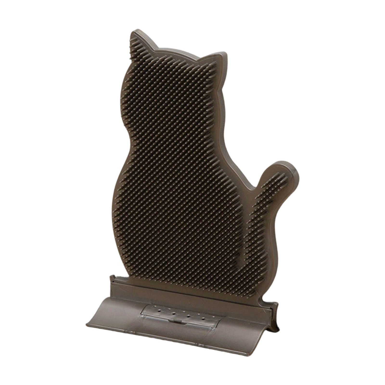 Cat Self Grooming Comb Brush with Catnip Wall Corner Groomer Brush Cats Face Scratchers for Indoor Dogs Fur pets，B