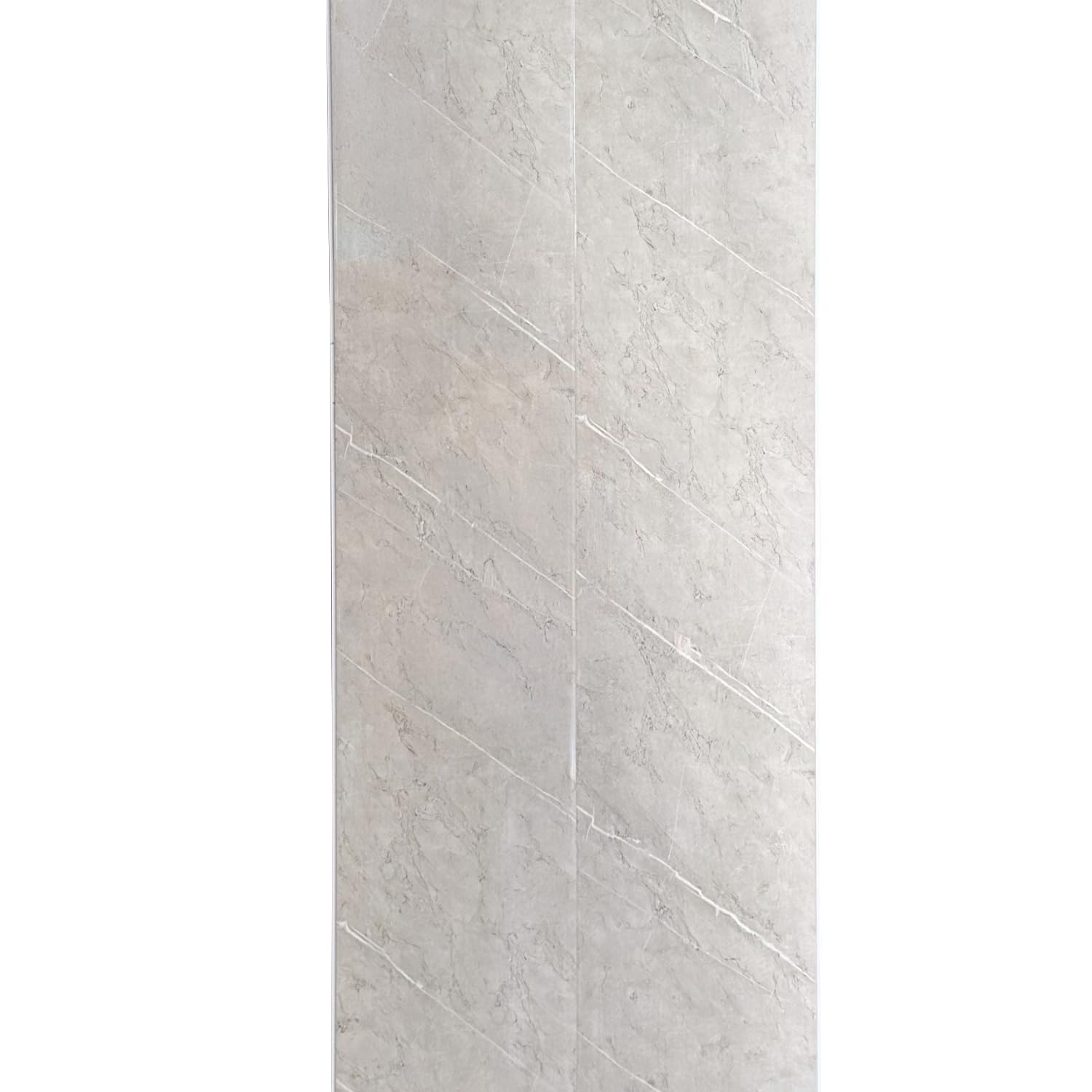 Built Right Bathroom Cladding Pack of 4, 8mm x 250mm x 2700mm, Waterproof Wall Splash Panels, Tongue & Groove Shower Wall Panels for Bathroom, Wet Room & Shower Enclosure, Covers 2.7m², Grey Marble