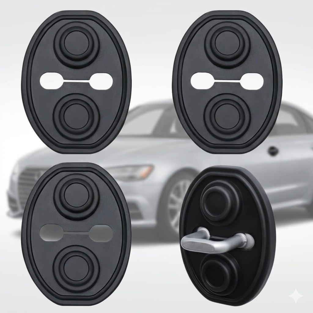 GUOQINGYUANHANG 4 Pcs Vehicle Door Lock Striker Protector for VW Tiguan 3 Typ CT1 2024, Door Catch Cover, Anti Rust Scratch Resistant Vehicle