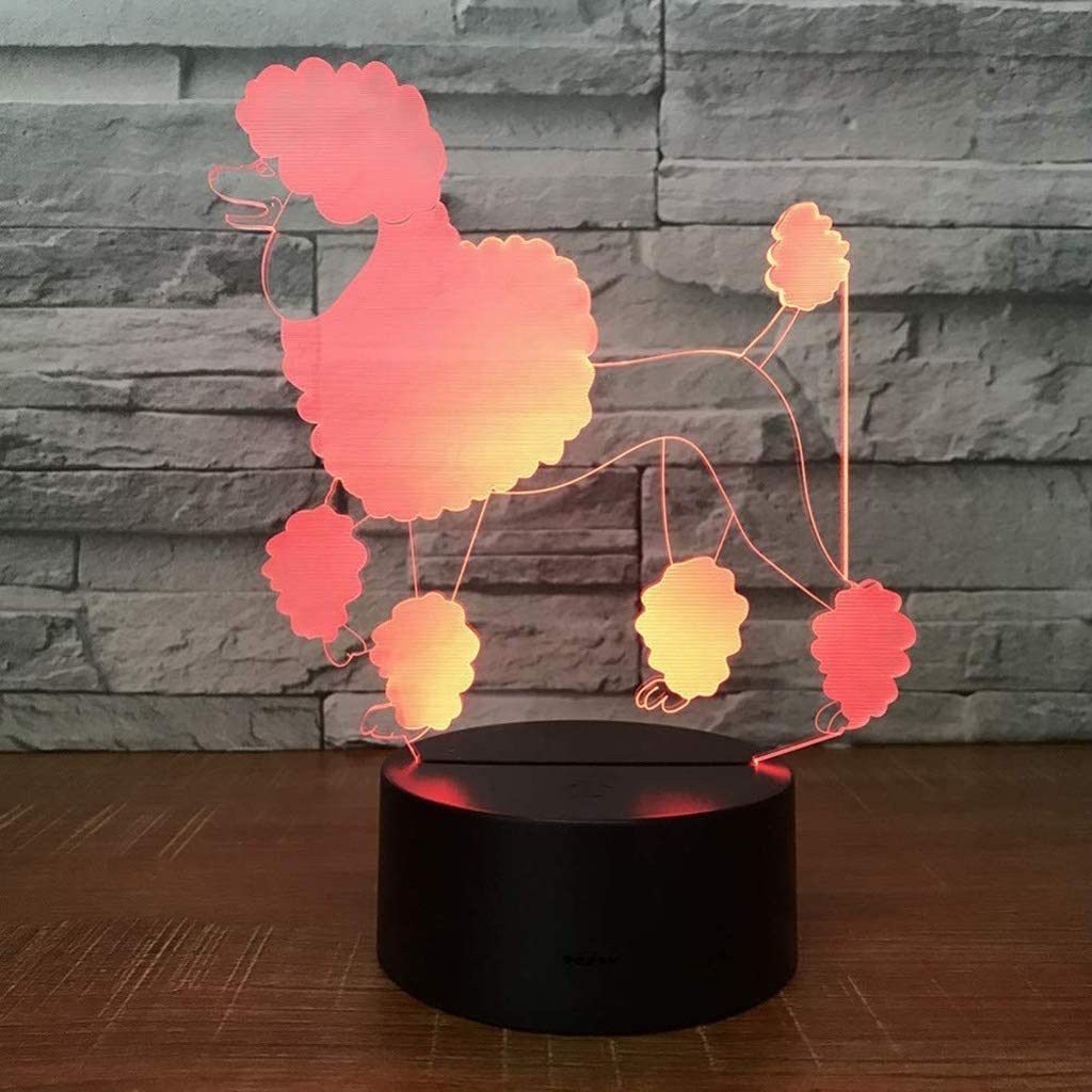 Veilleuse, veilleuse 3D à 7 couleurs, LED tactile pour enfant, USB, veilleuse de sommeil pour bébé