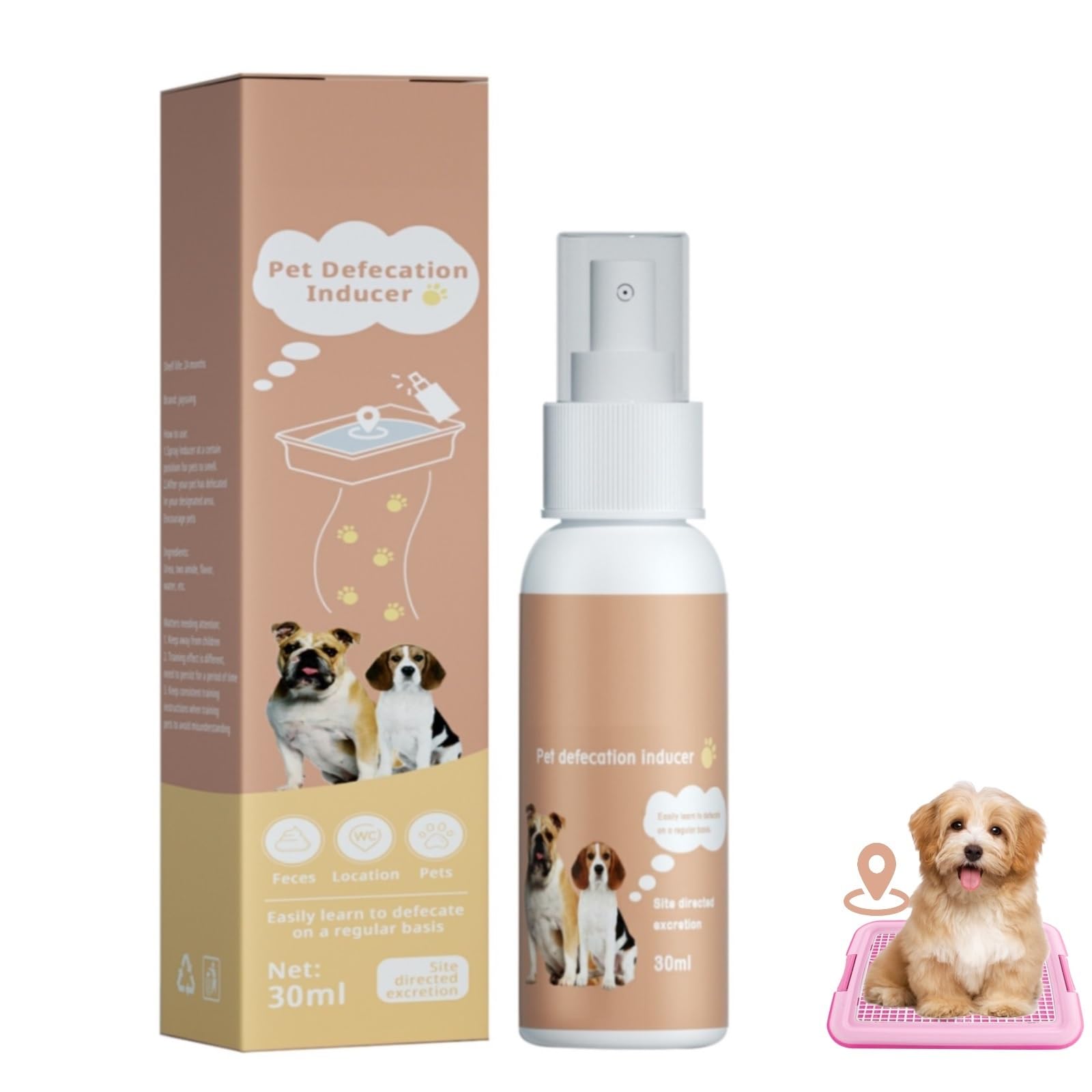 Spray de Entrenamiento para Perros,Entrenamiento Defecación Spray,Spray Inductor para Mascotas,Espray de Entrenamiento para Orinal para Mascotas,Aerosol Corrector para Mascotas,Interior y Exterior
