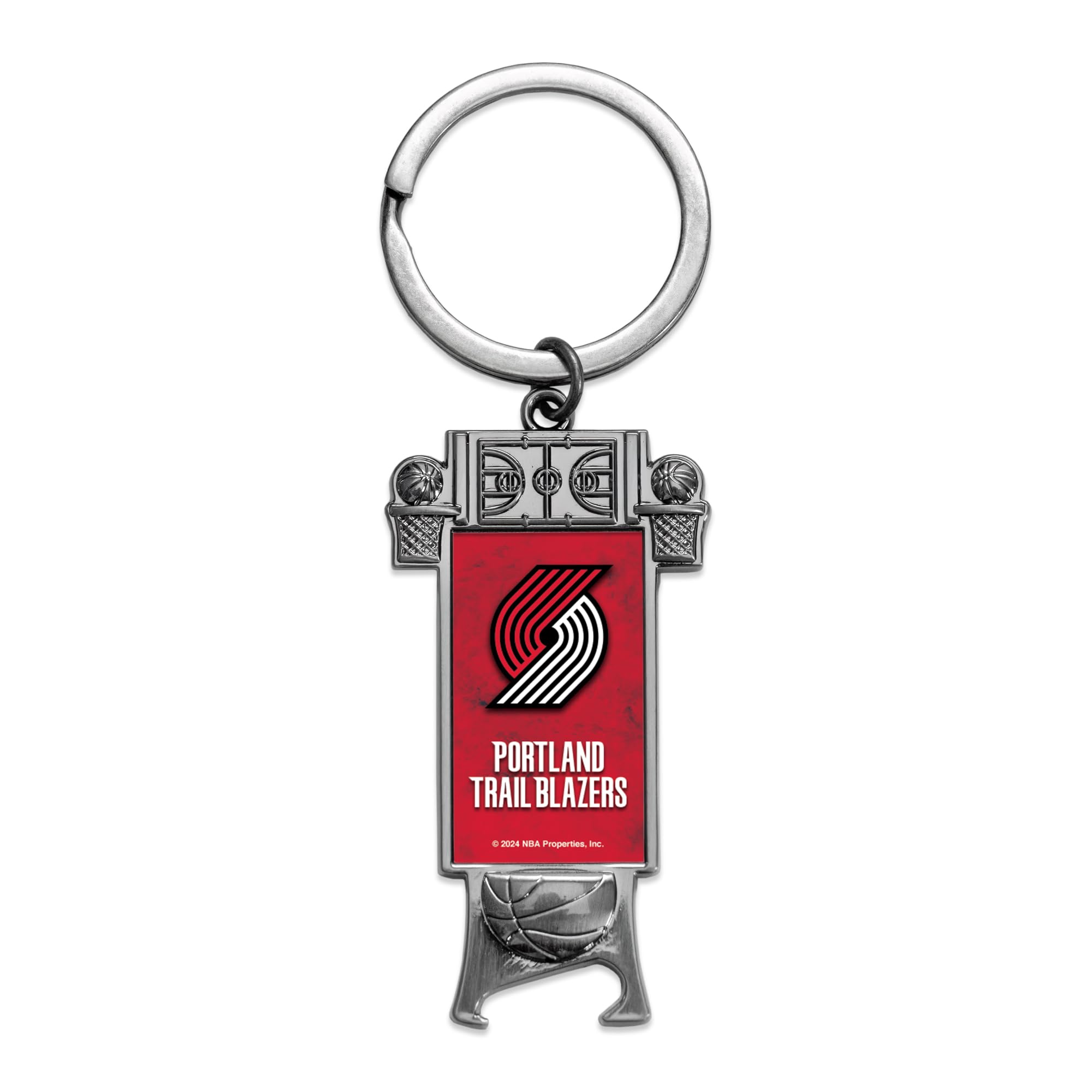 Rico Industries NBA Basketball Portland Trail Blazers Sculpted Bottle Opener Keychain -Great Gift Item