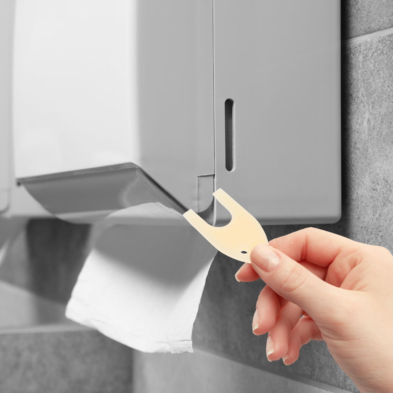Clé Beige pour ABS Distributeur de Serviettes en Papier Compacte et Facile à Nettoyer, pour Usage Commercial et Domestique