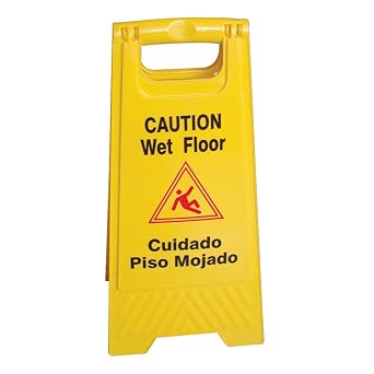 Thunder Group PLWFC024 Safety Floor Sign "Caution/Wet Floor" 24" Tall X 12" Wide