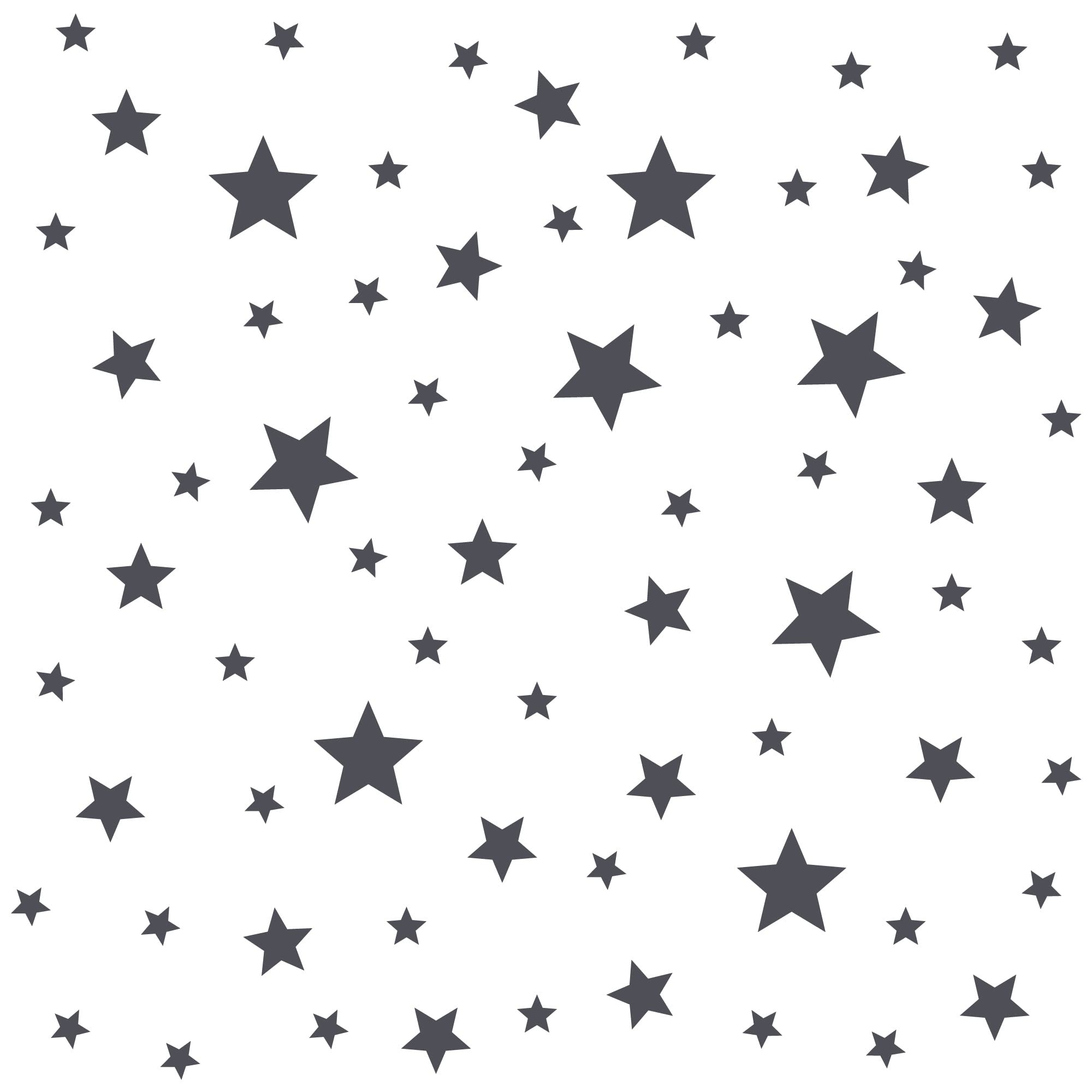 Stickerscape Star Wall Stickers (Standard - 2 Sheets - Dark Grey) | Space Wall Stickers for a Night Time Themed Bedroom or Nursery | Easy to Apply, Cleanly Removable