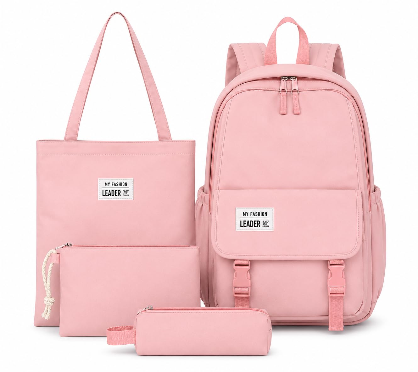 walson Kawaii Backpack 4-Piece Set for Girls & Women | Aesthetic Korean Laptop Backpack with Tote Bag, Pouch & Pencil Case | Lightweight School, College & Travel Bag-picture-43