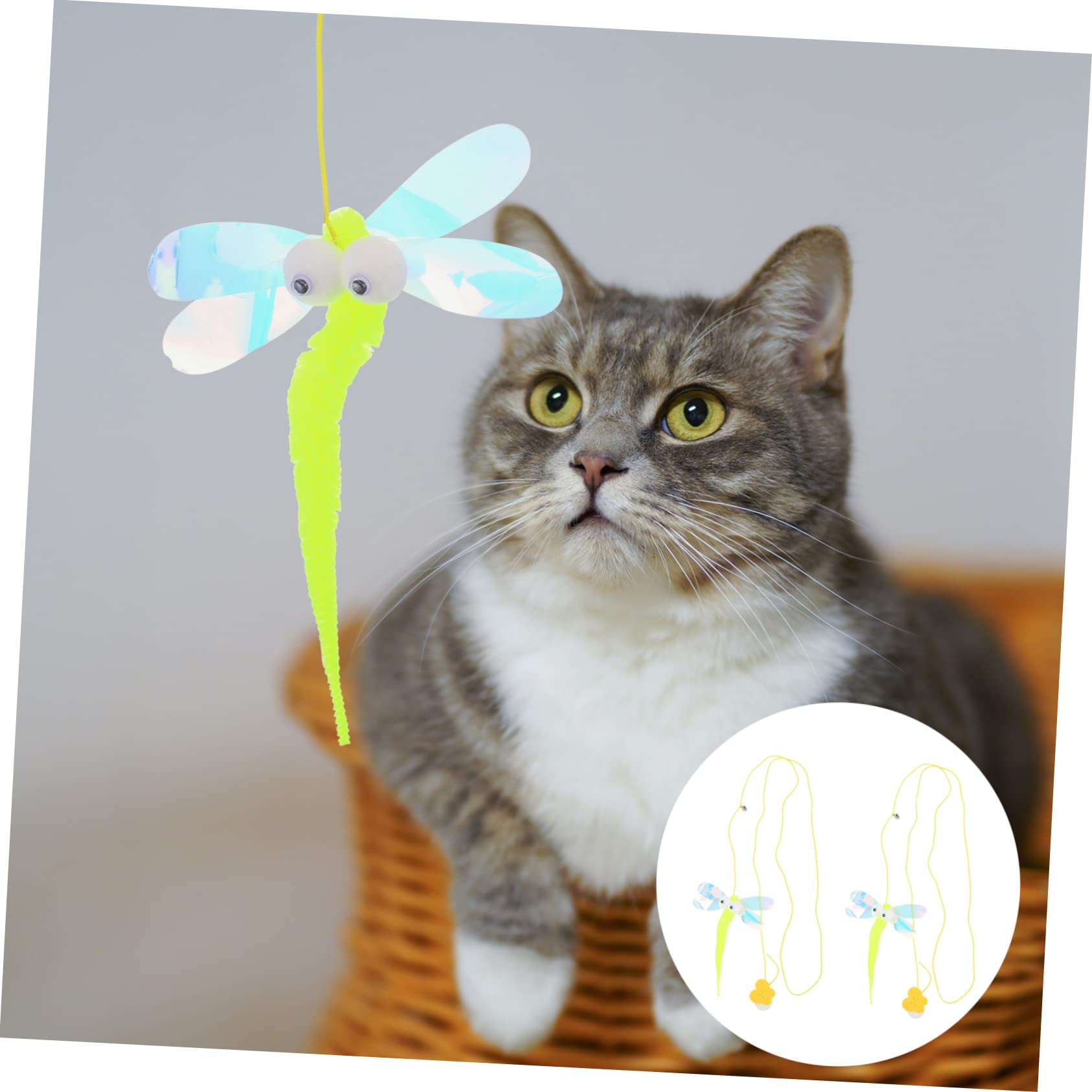 Happyyami 10 Piezas Gato Jugando en Columpio Juguete para atrapar Mascotas Juguetes para Gatos Colgantes de Interior Juguetes para Perros pequeños Juguetes domésticos para Puertas de Gatos