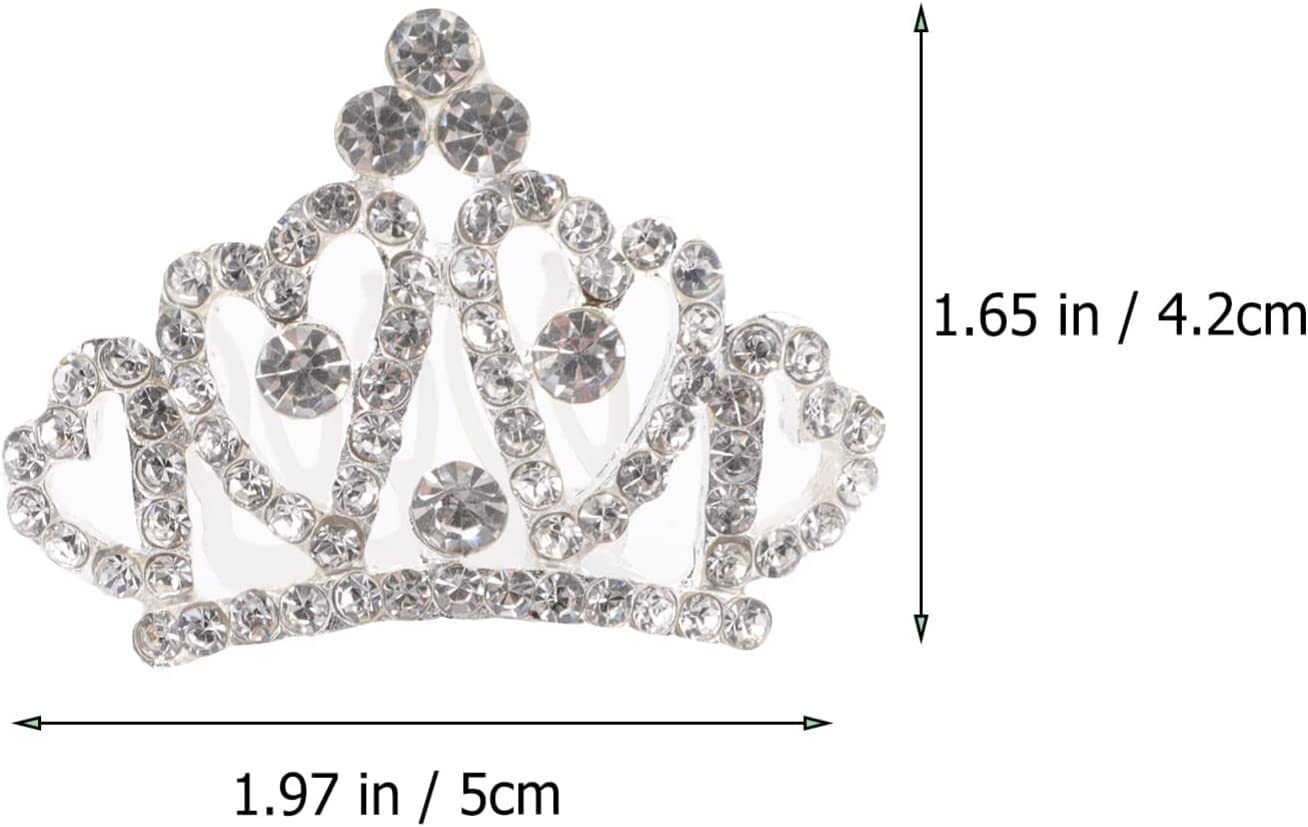 Grzebień do spinek do włosów, spinki do włosów, grzebienie do włosów, akcesoria do włosów nakrycie głowy, 12 szt. mini mini tiara mały grzebień do włosów mały grzebień do włosów tiara (kolor: srebrny