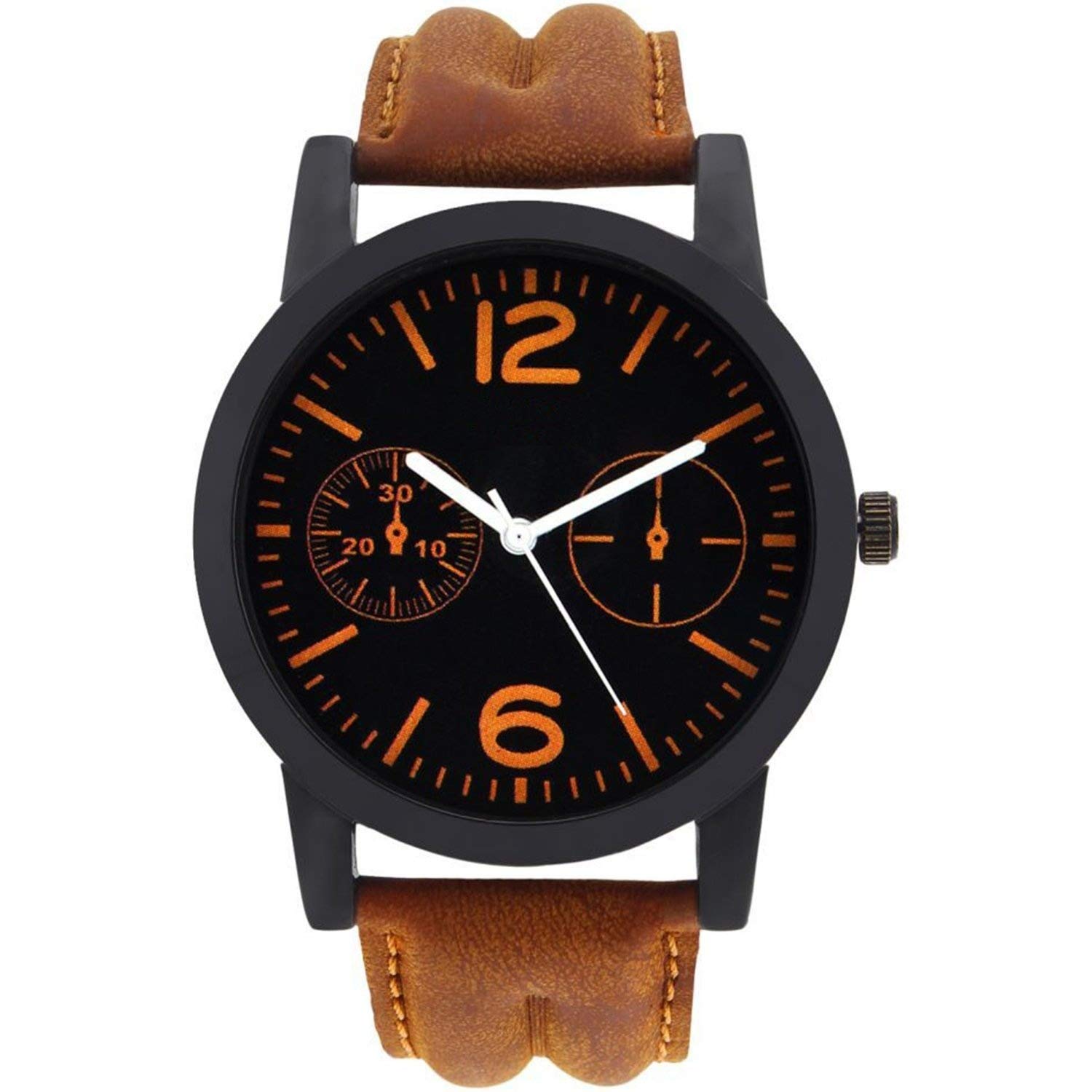 HORCHIS Casual Analog Black Dial Mens Leather Watch-HORC_ENT_11265 (B08BG3VR5X) Amazon Price History, Amazon Price Tracker
