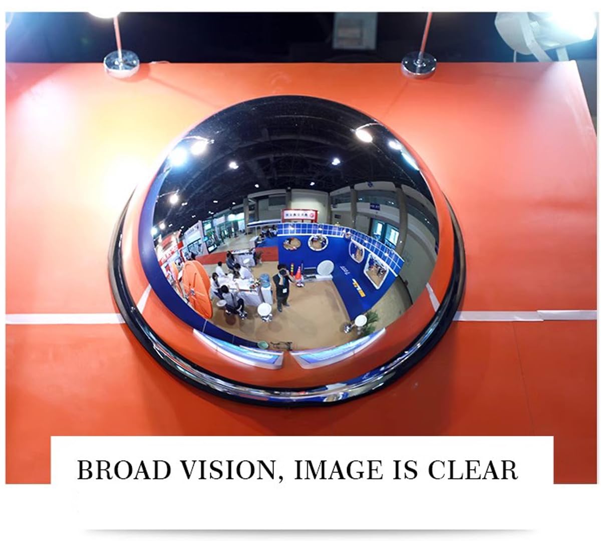 NMDCDH Miroir Panoramique Hémisphérique Convexe, Angle De Vision à 360 Degrés, Miroir De Sécurité En Acrylique, Verre PC Résistant Aux Chocs, Pour Les