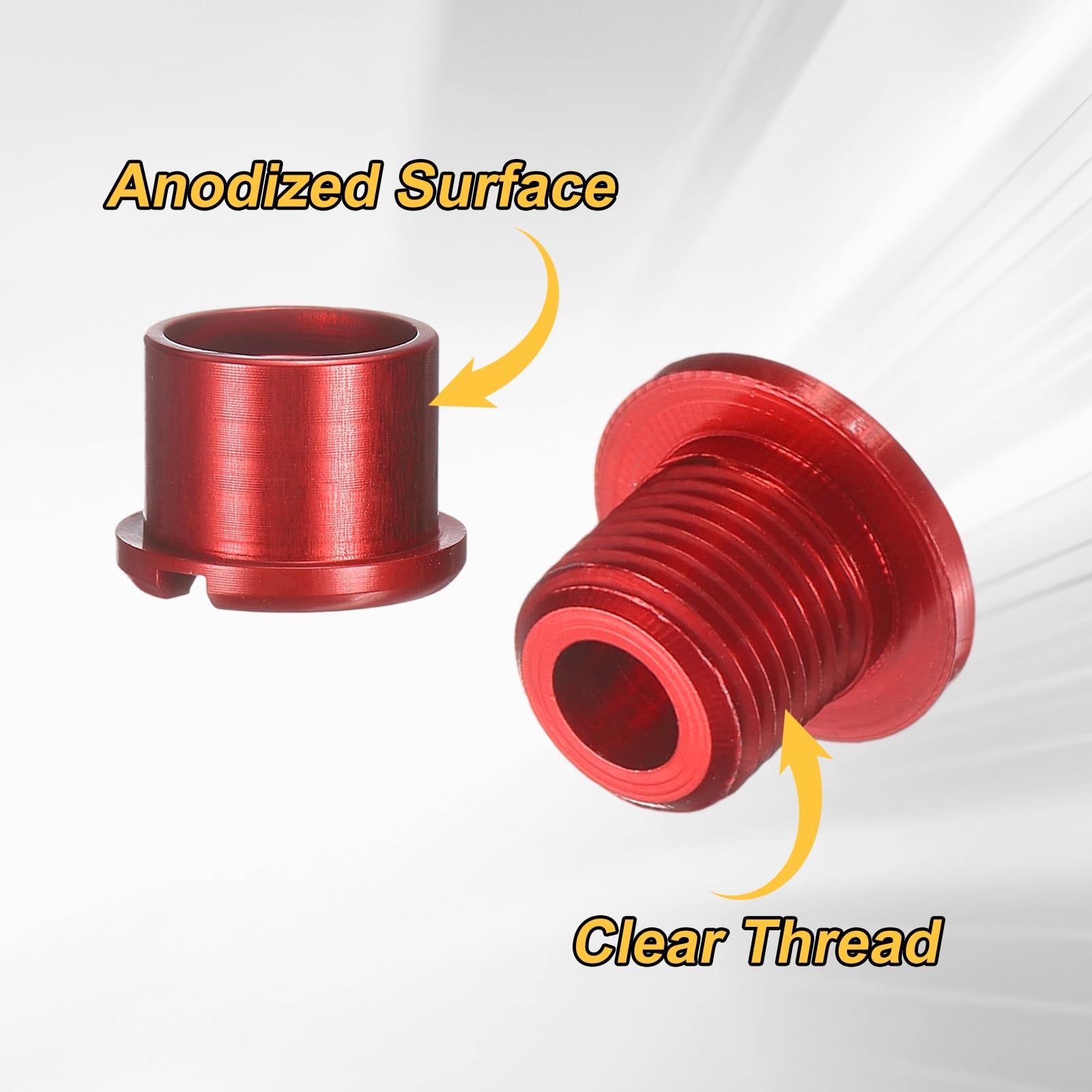 QUARKZMAN 5 Piezas Tornillos De Anillo De Cadena Doble M8 De Aleación De Aluminio para Bicicleta Tuercas De Biela Y Tornillos De Plato para Bicicleta De Carretera Y Montaña Color Rojo