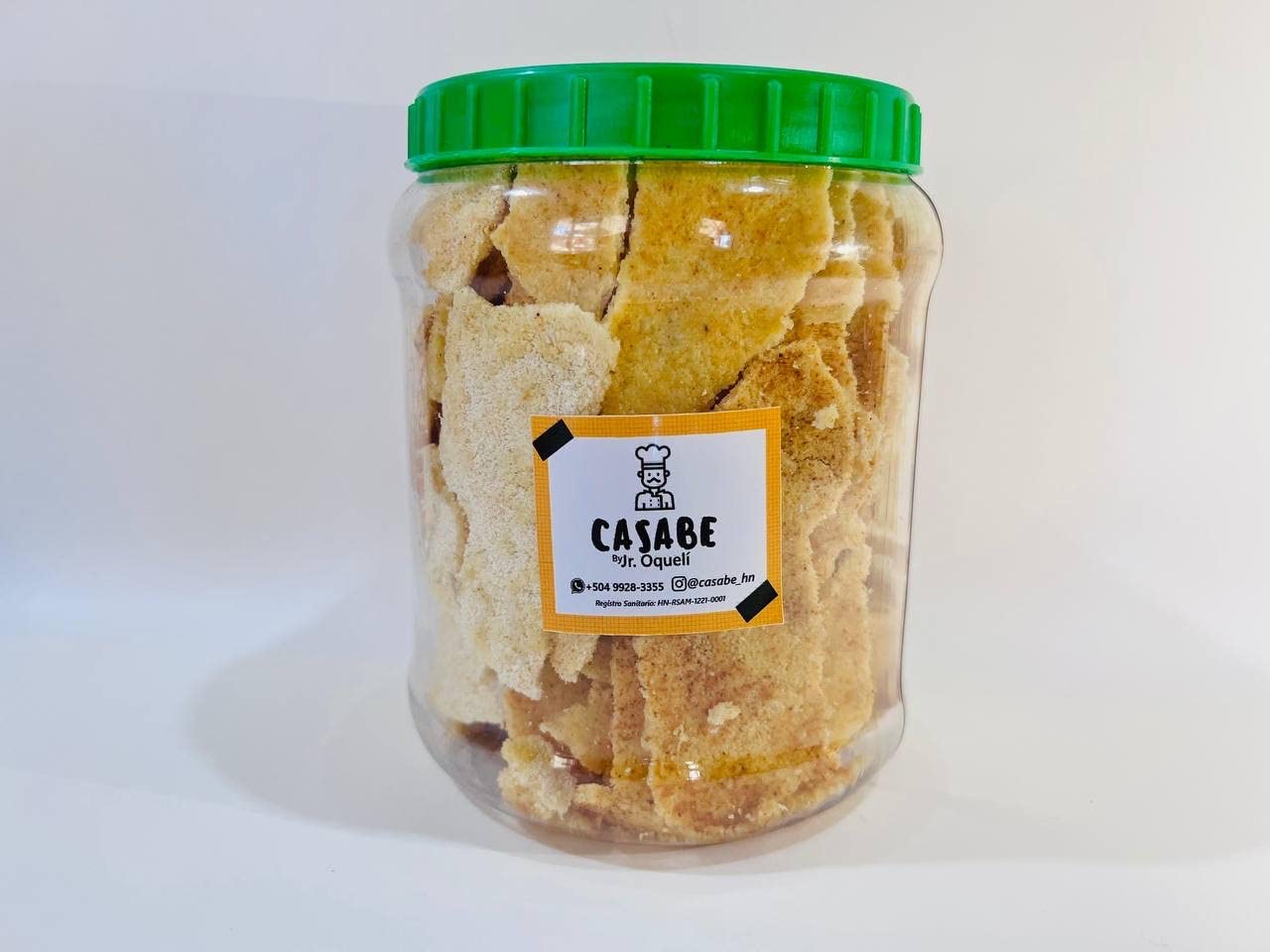 CaSaBe By Jr. 0queli - 100% Yucca Root Casabe, Original from Honduras (1 jar) 450 gr