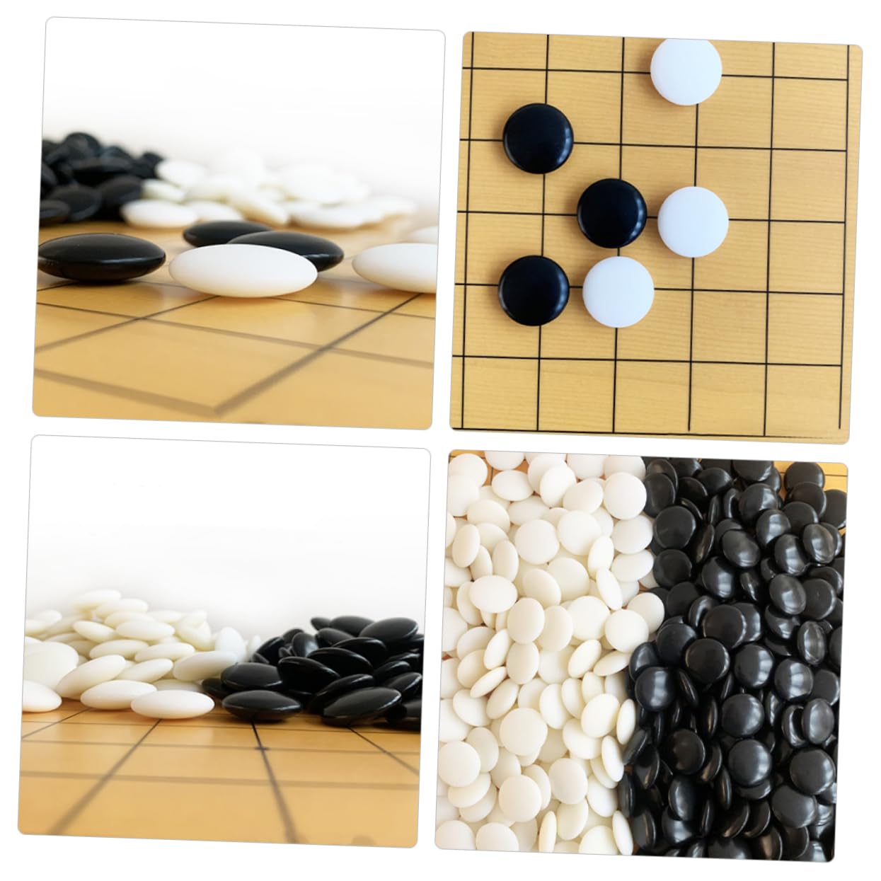 DECHOUS 360 Pezzi di Pietre da Gioco Go in Melamina Sicure e Pratiche, Stile Creativo, Resistenti per Uso Domestico e Scolastico, Accessori per Gioco da Tavolo Go