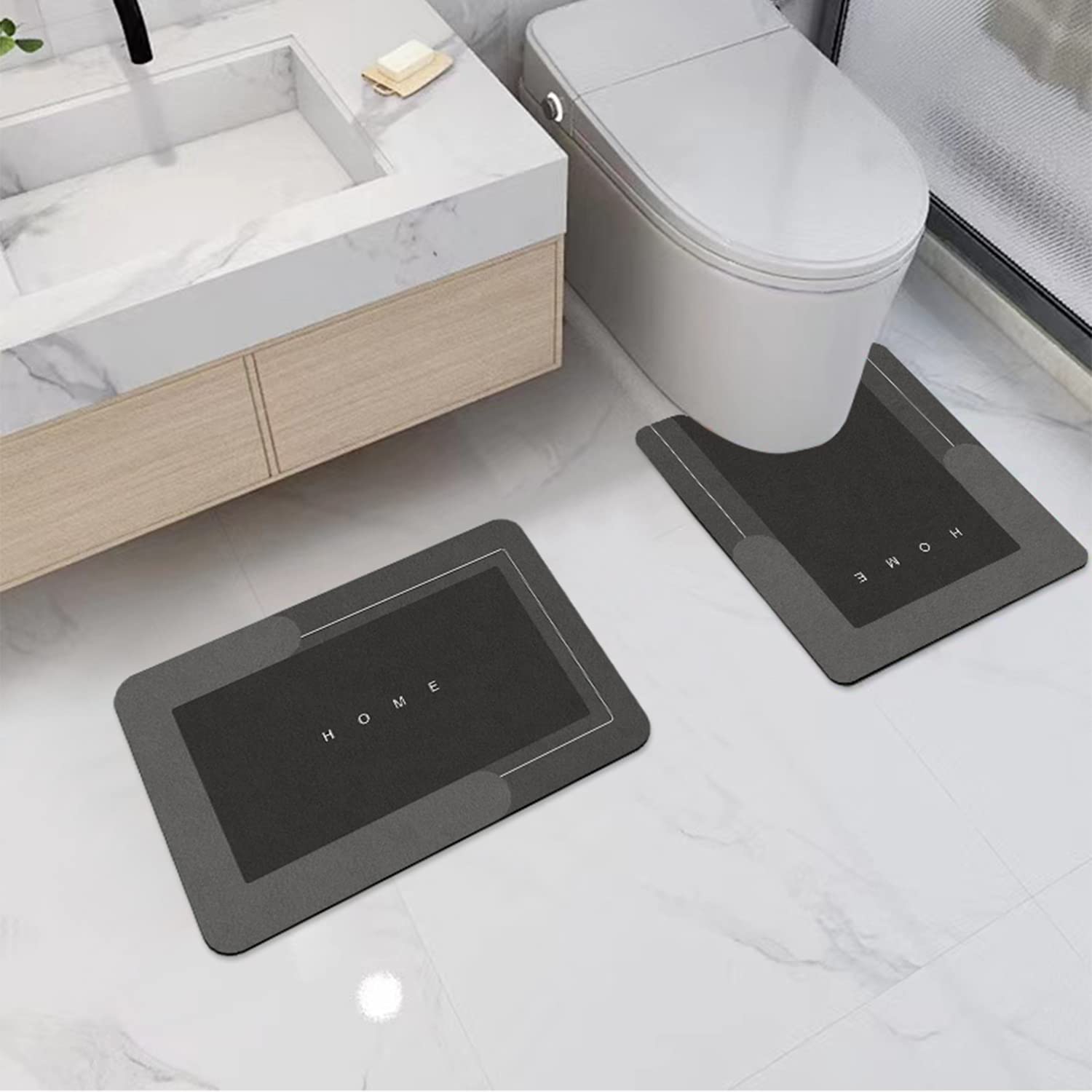 Tapis de salle de bains antidérapant pour éviter les glissades sur sol mouillé