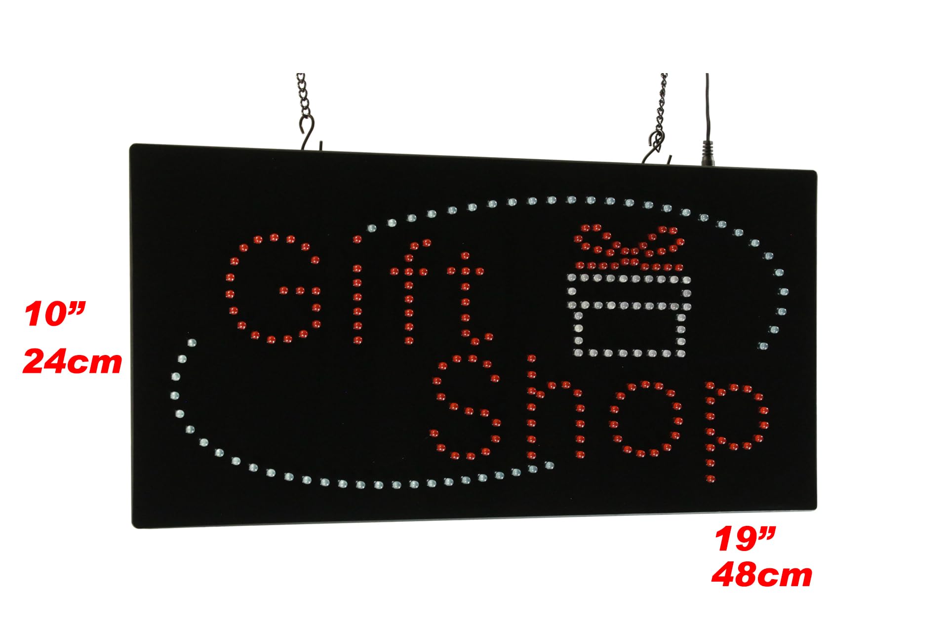 Señal de tienda de regalos de 48,26 cm, señalización con luz LED de neón, tienda, ventana, tienda, negocio, exhibición, regalo de gran apertura, recuerdo