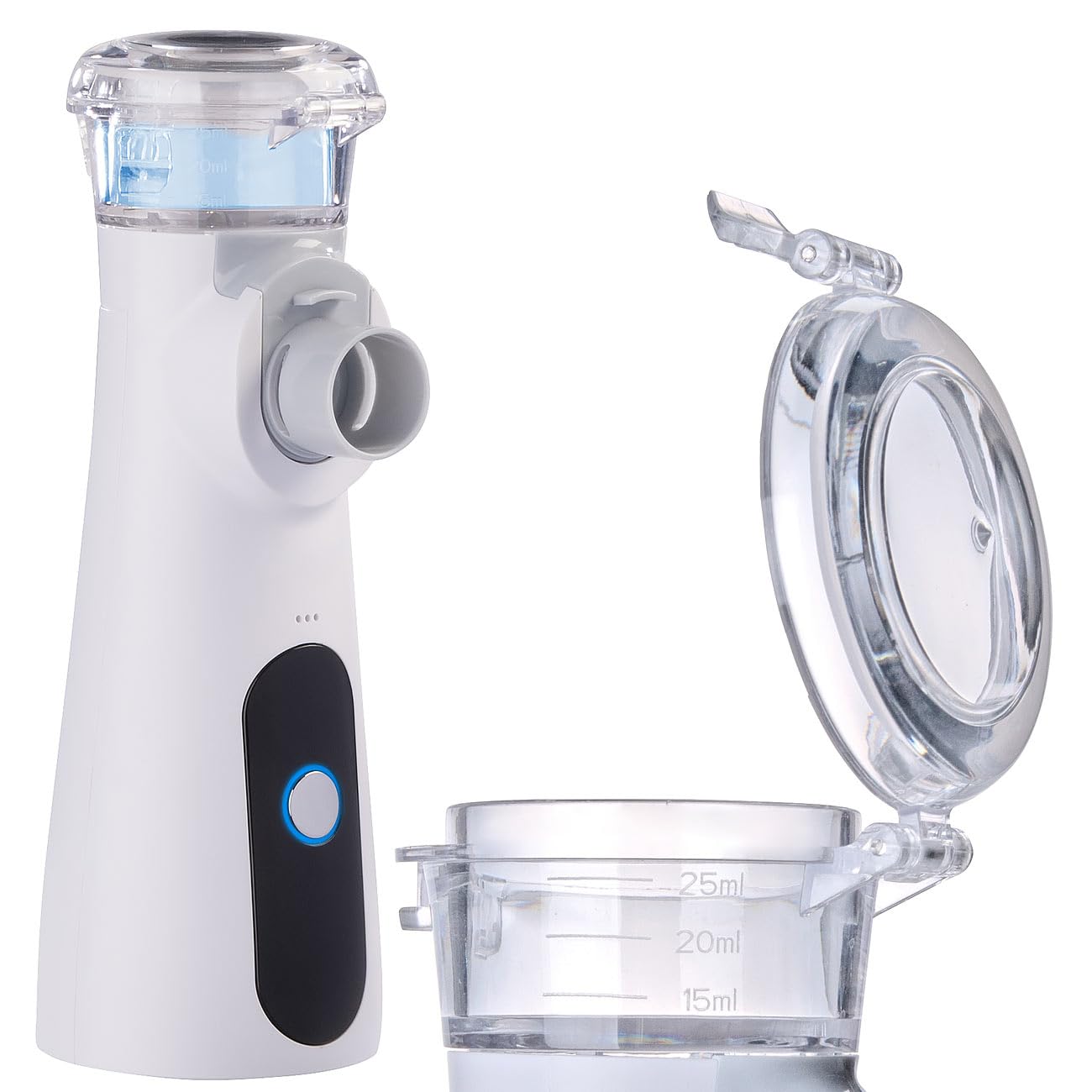 newgen medicals Ultraschall Nebulizer: Inhalationsgerät Vernebler für Kinder und Erwachsene, 2000 mAh, 25 ml (Inhalator Inhaliergerät, aufladbarer Inhalator, Baby)