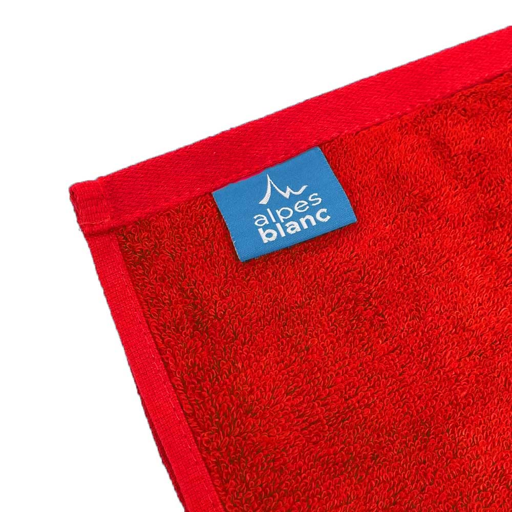 Alpes Blanc Juego de 2 toallas de baño de algodón y bambú, 600 g/m² (rojo, 100 x 150)