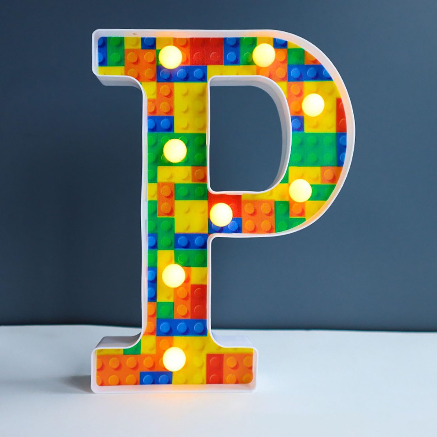 Blocks like LED Marquee Letter Lights, Light Up Letters Glitter Alphabet Letter Sign Battery Powered for Night Light Birthday Party Wedding Girls Gifts Home Bar Christmas Decoration — image 1