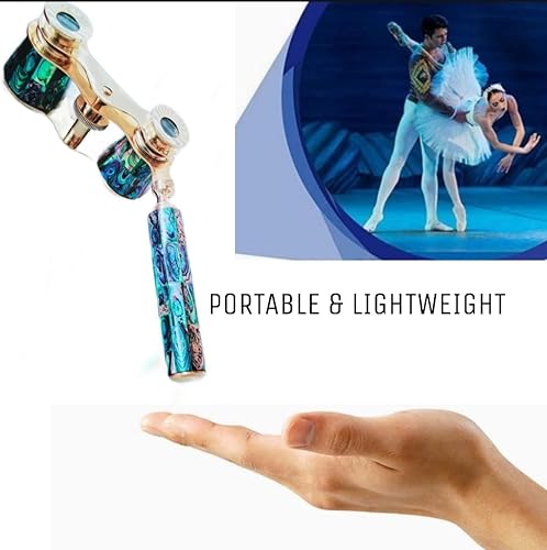 Miniatura 2 de Prismáticos de cristal de ópera hechos a mano con diseño de caja de cuero, regalos para el amor