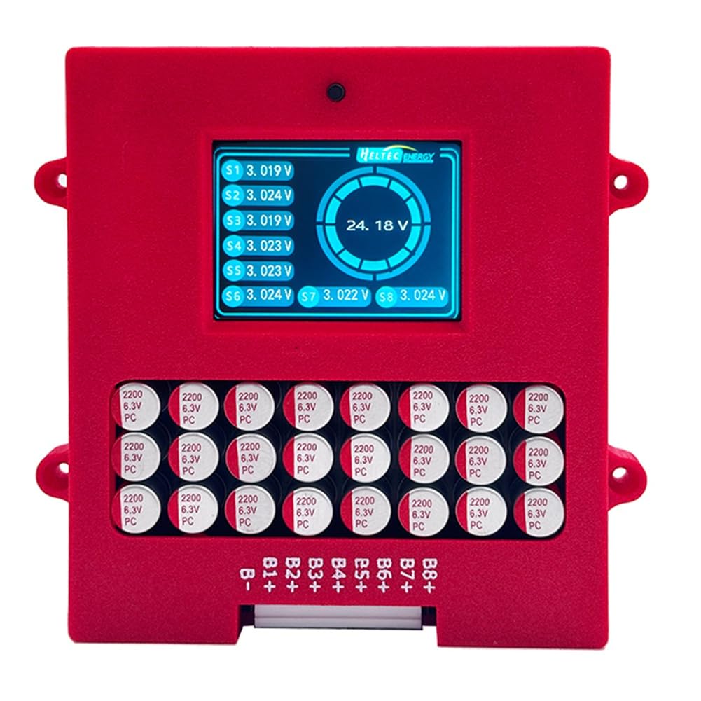 Balanceador Activo de Batería de Litio Lifepo4 8S con Pantalla de Voltaje TFT, Comprobador de Voltaje de Batería 4S 6s 5a, Ecualizador de Transferencia de Energía