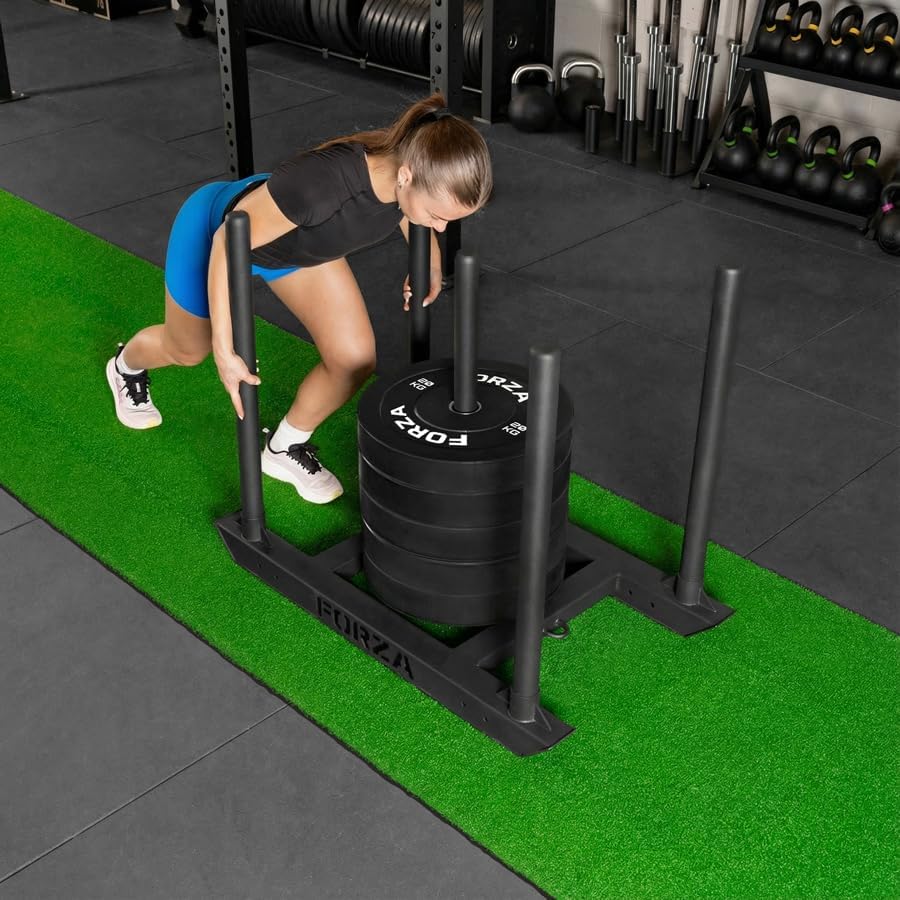 FORZA Sprint Track/Sled Track | Durable 33ft x 3.3ft Artificial Turf | Perfect for Sprint, Agility and Strength Training