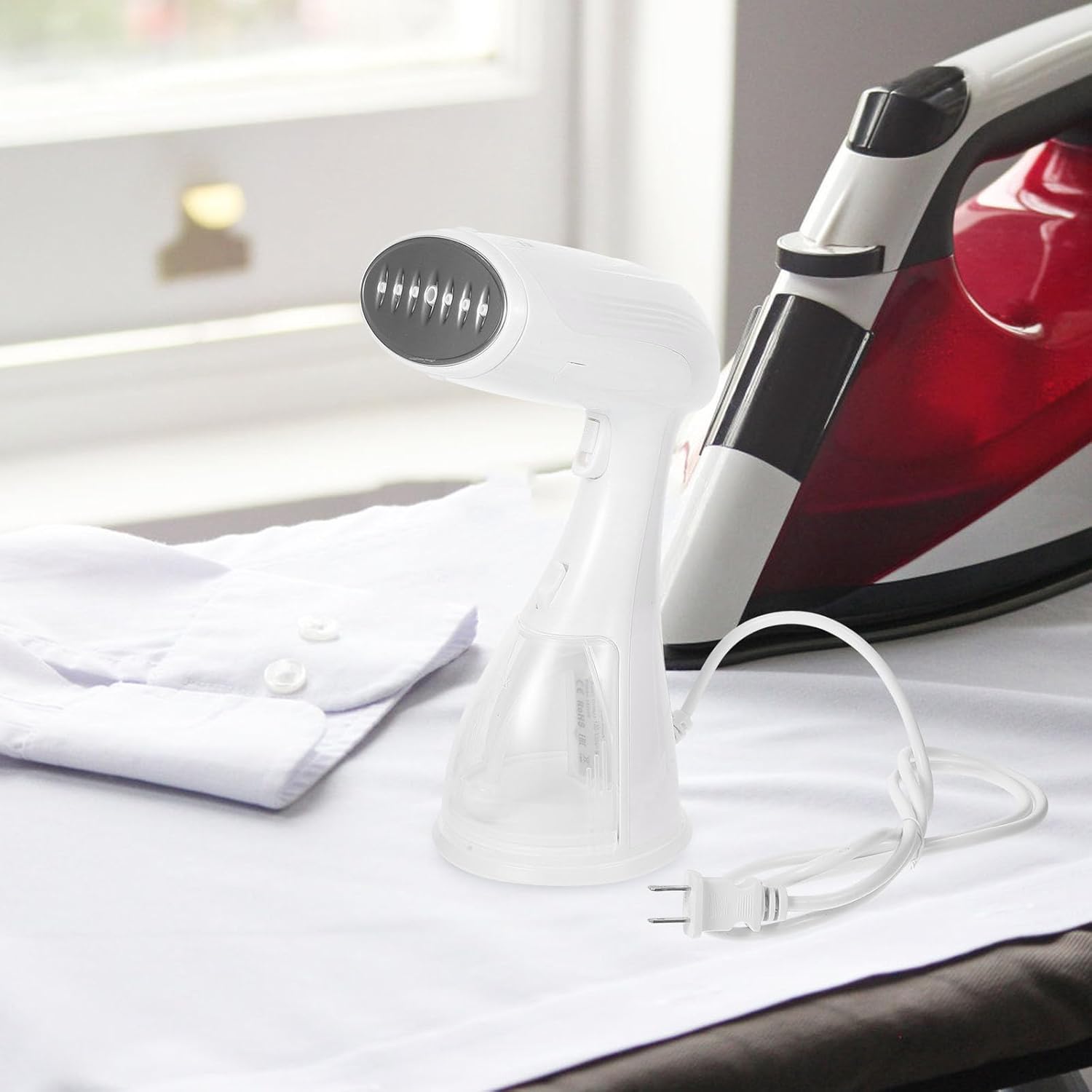 Handheld Steam Iron and Lightweight Garment Steamer, Portable Electric Clothes Steam Iron with US Plug, Mini Travel Wrinkle Remover for Home and Travel Use