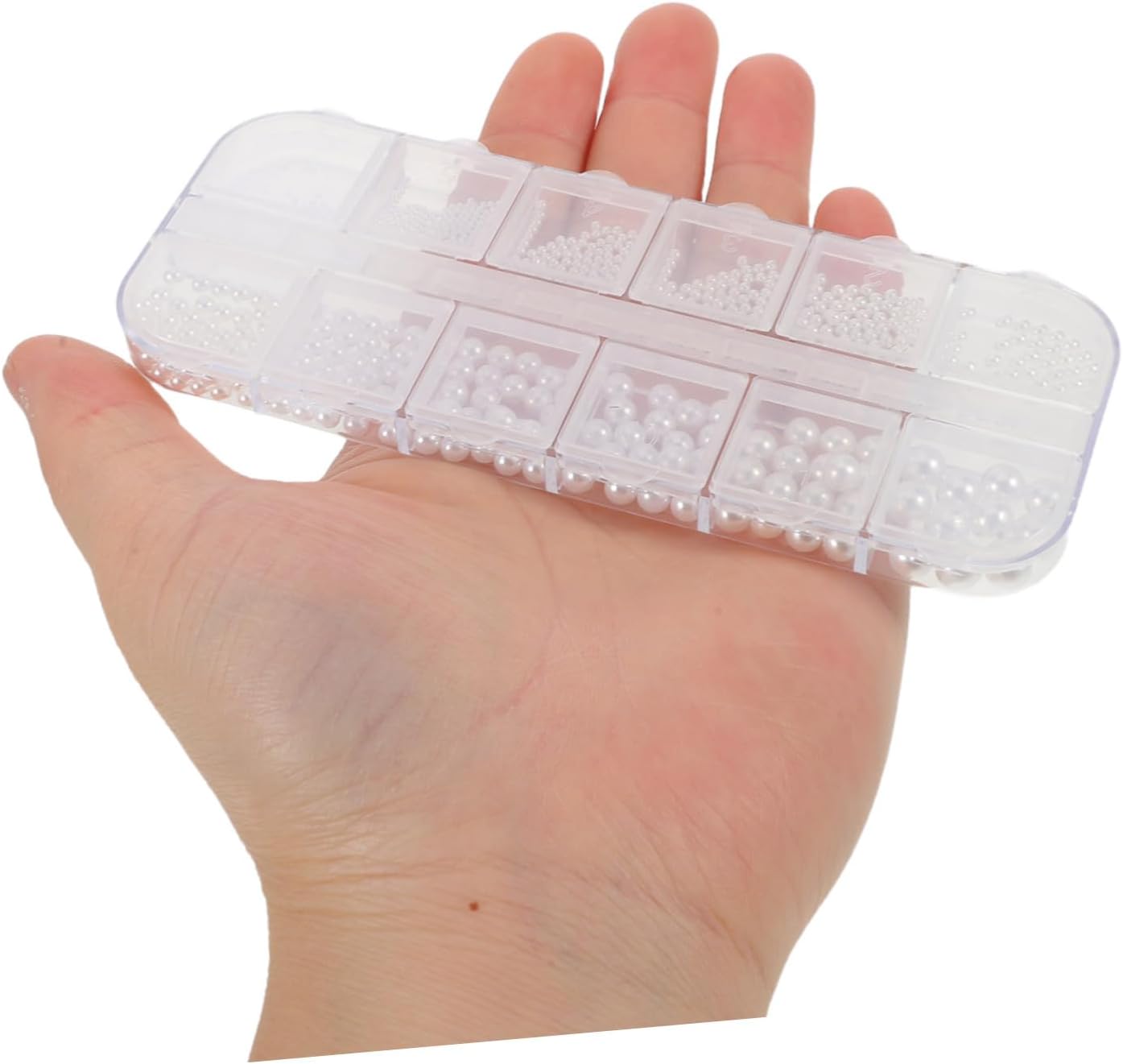2 Boxes Flatback Faux Pearl Nail Charms Mixed Sizes for Acrylic Nails