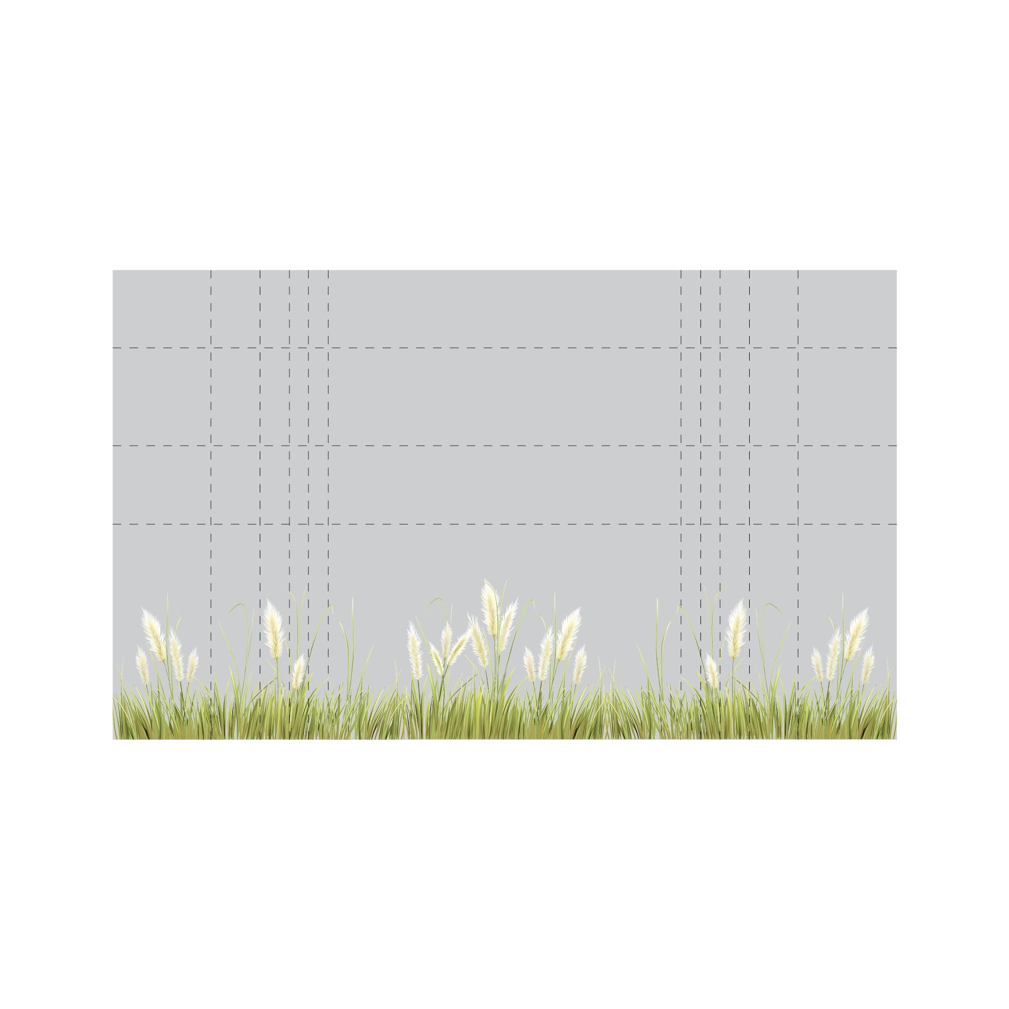 Sichtschutzfolie farbiges Pampasgras Gräser Fensterfolie Fensterdeko Milchglasfolie Sichtschutz Folie Fenster, 55 cm hoch, 200 cm breit