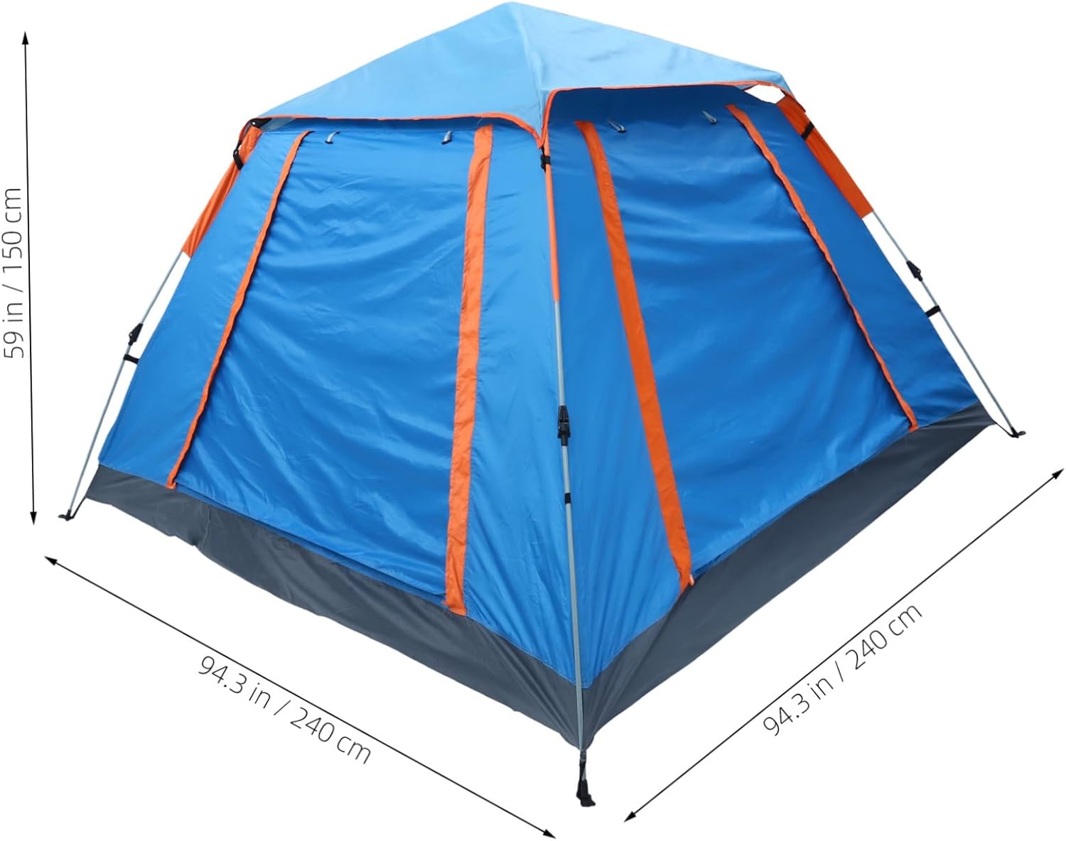 Outdoor Automatic Folding Camping Tent Oxford Cloth Spacious for up to People Easy Setup Portable for Travel and Group Gatherings Sky Blue Color