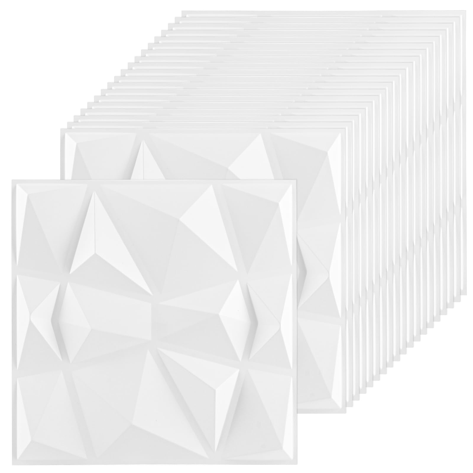 Paneles de pared 3D para tapar grietas y transformar muros con revestimiento blanco de PVC