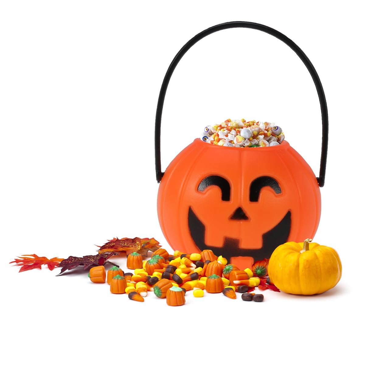 Seau à Bonbons Halloween En Forme De Citrouille - Plastique Léger Avec Poignée - Pour Collecte De Friandises Ou Décoration - 3