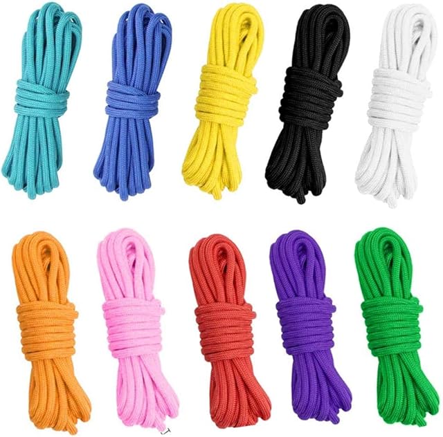 HUSZZM 10 Colors Paracord Bracelets Paracord Cord 550 Multifunction Paracord Ropes Parachute Cord Outdoor Survival Rope for Diy Bracelets Outdoor Activities Keychain Dog Leads Carabiner Climbing