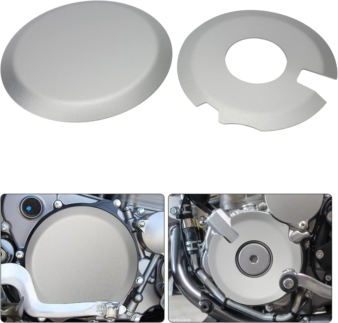 Ignition Clutch Case Covers Guards Kit for Suzuki DRZ400 DR-Z400S DRZ400SM Kawasaki KLX400 Silver