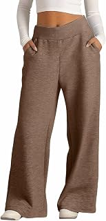 Baggy Sweatpants for Women Casual Wide Leg Low Rise Sweat Pants Cute Y2k Lounge Track Travel Outfits with Pockets