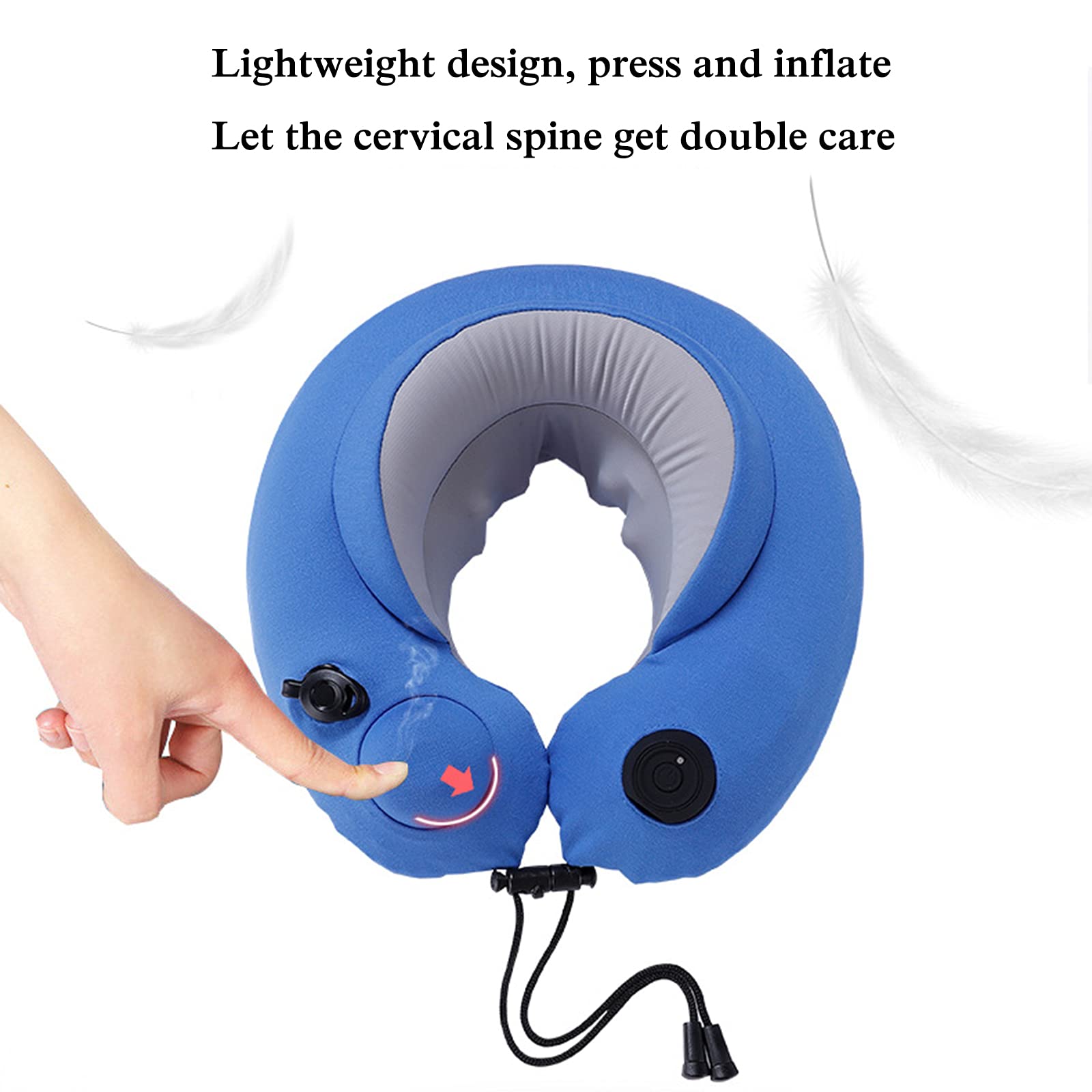 Cuscino da Viaggio per Collo Shiatsu E Supporto per Il Collo Impastato in Memory Foam A Forma di U Senza Fili, Utilizzato per Alleviare Il Dolore, Adatto per Viaggi in Aereo, Treno, Auto,Grigio