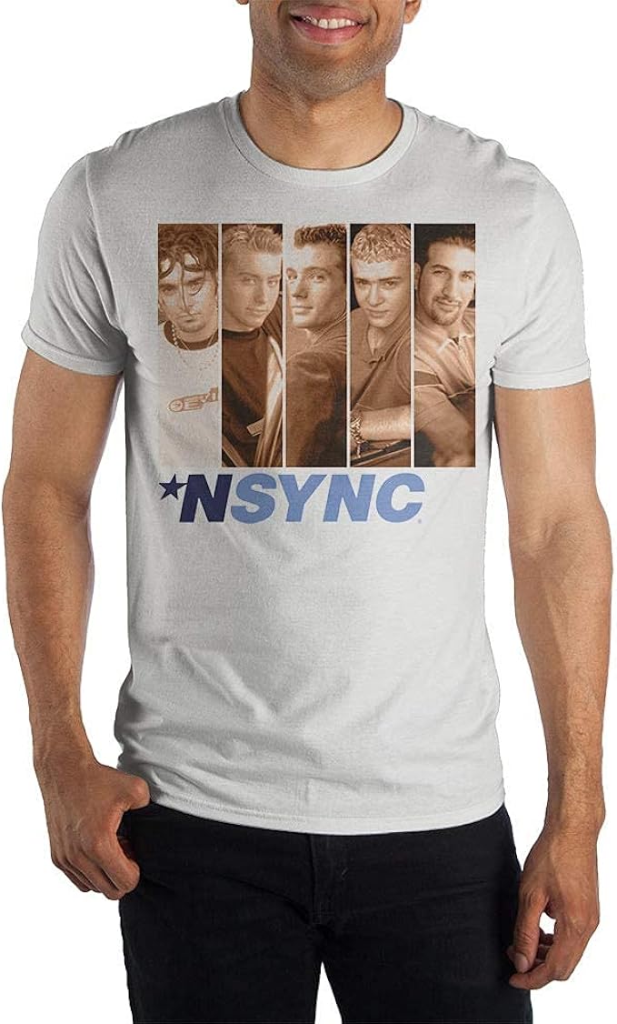 N Sync NSYNCNSYNC Self Titled Album Men's TShirt Amazon.co.uk Clothing