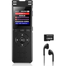 Upgraded 128GB Digital Voice Recorder with Premium Noise Reduction Voice Recorder with Perfect Playback for Conferences Meetings Interviews
