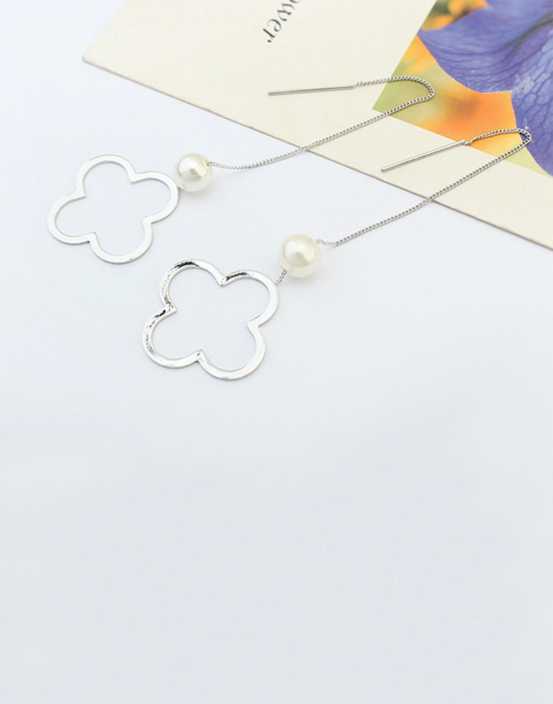 Gold Plated Geometric Drop Earrings