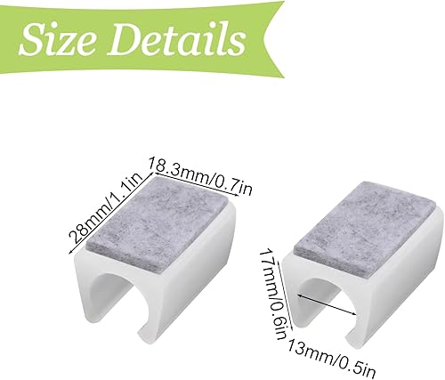 Miniatura 2 de UFURMATE Almohadillas para silla, 40 unidades, de plástico y fieltro, antideslizantes, para patas de silla, tapas para base redonda y de trineo