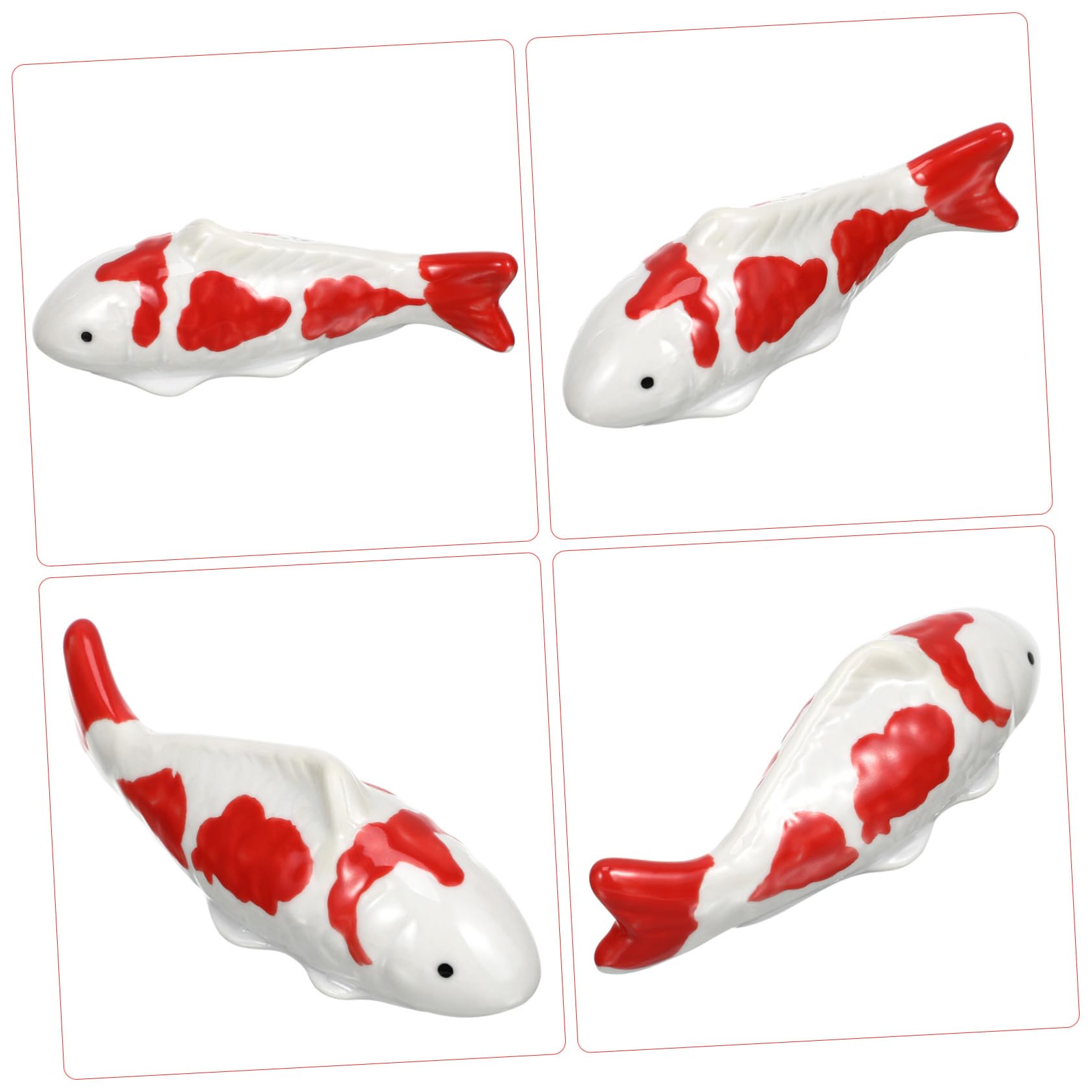 Décoration Aquarium 2 Faux Poissons en Céramique Flottants Orange, Accessoires pour Aquarium Extérieur et Intérieur, Statue de Poisson Flottante Créative et Plusieurs Styles