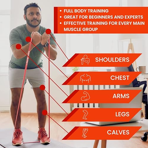 Miniatura 4 de Bandas de resistencia resistentes, rango de 15 a 210 libras, ideales para entrenamiento de fuerza, dominadas asistidas, sentadillas, ejercicios de