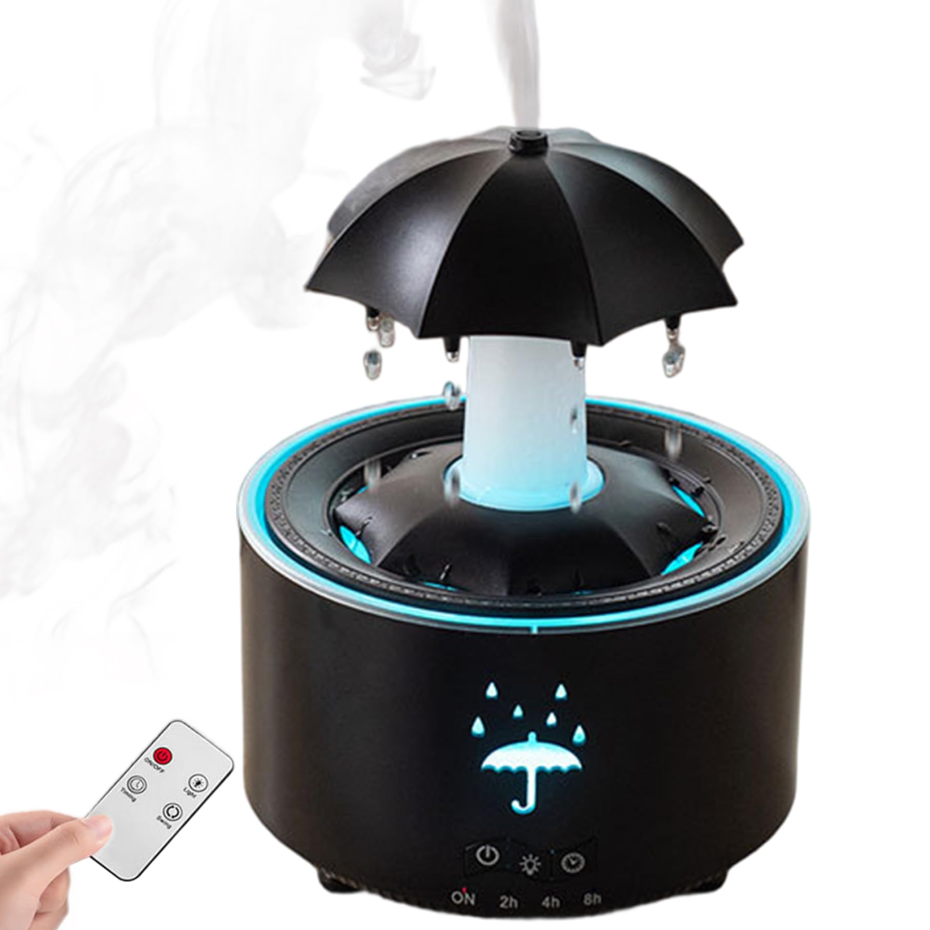 Humidificateur goutte de pluie blanc pour la chambre de bébé avec veilleuse LED 7 couleurs