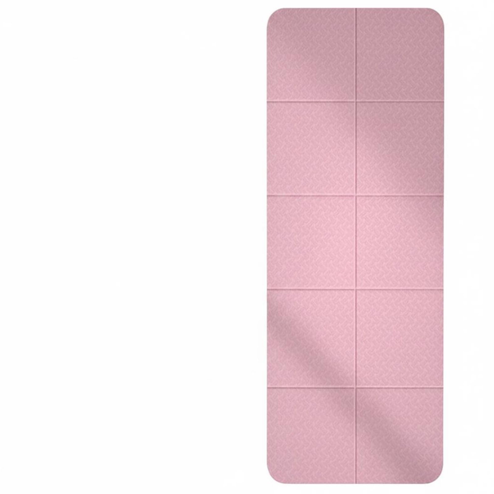 Thickened Cushion Foldable Exercise Mat Easy to Stow Non-Slip Workout Mat Multi-Purpose Thick Floor Exercise Pad for Beginners, Home, Gym, Travel, Pink, 183-61-0.8-image-42