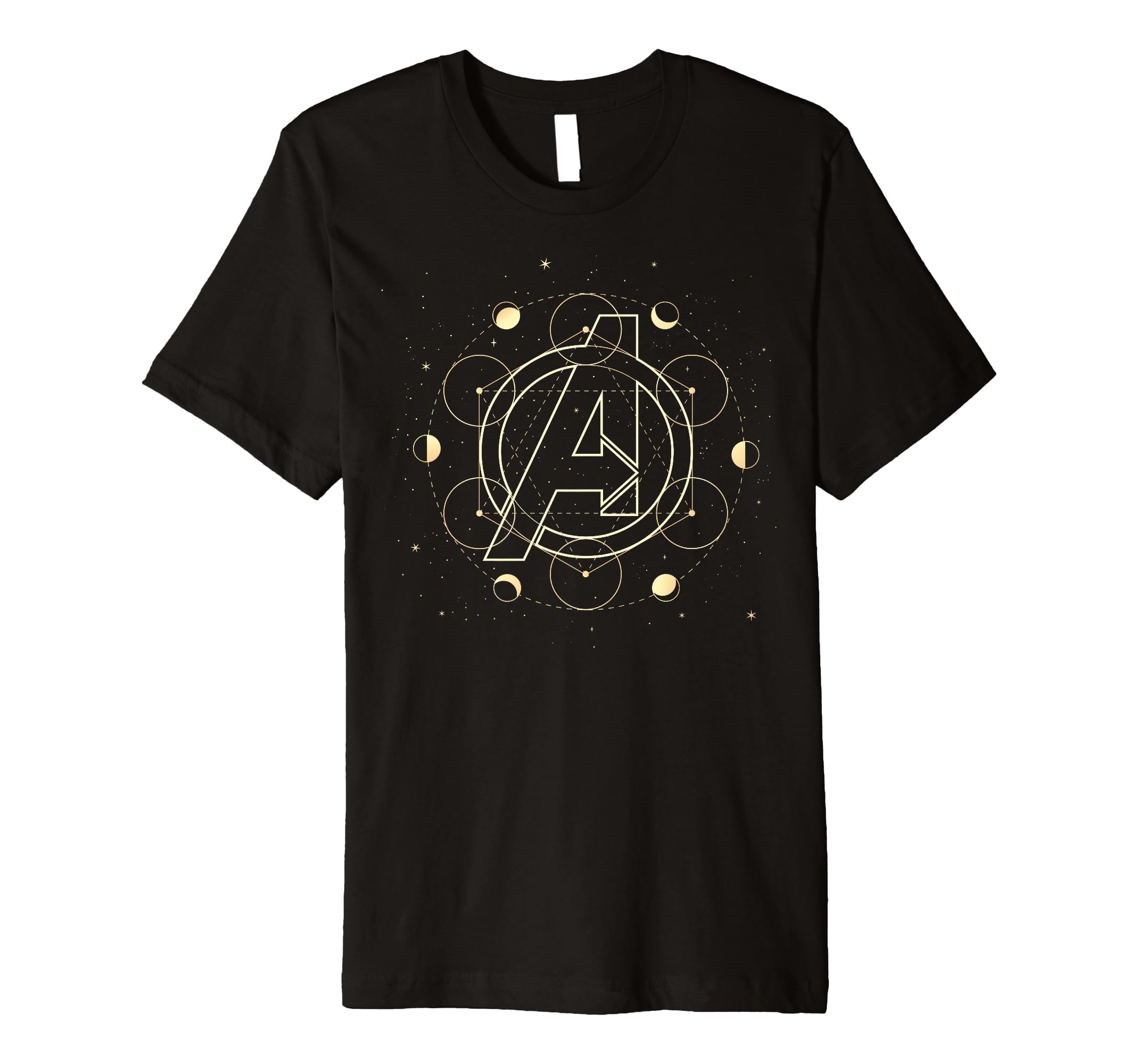 Marvel Avengers Moon Phase Chest Logo Premium T-Shirt