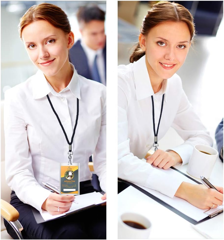 120 Pcs Black Lanyards Premium Bulk Lanyards Round 36" with Swivel J Hook for ID Name Badge Holder, VIP, School, Kids, Coach, Conference, Festival and Hang Keys - Image 5