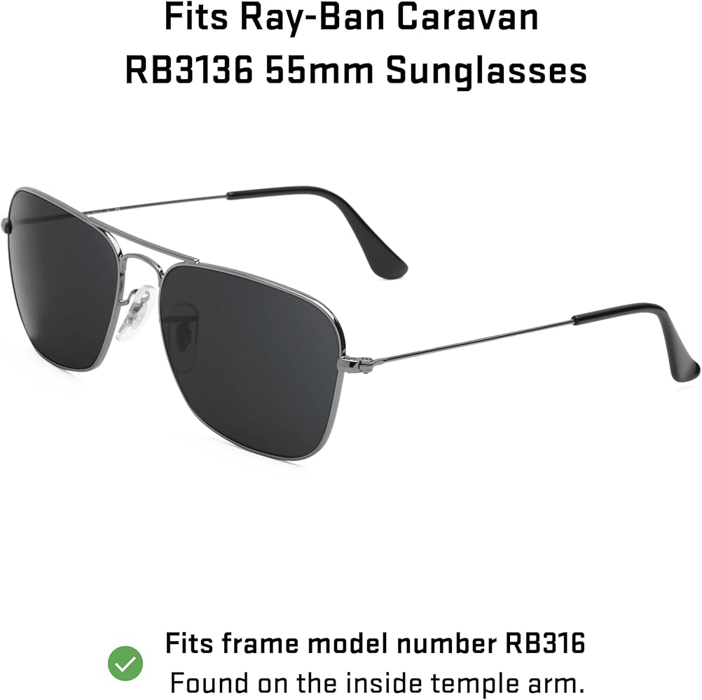 Amazon.com: Revant Replacement Lenses for Ray-Ban Caravan RB3136