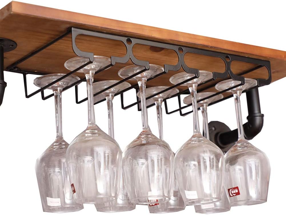 [iron] Upside Down Wine Glass Holder, Stable And Durable & Easy To