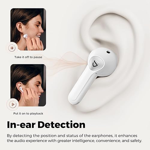 Miniatura 8 de SoundPEATS Air4 Pro - Auriculares inalámbricos con cancelación de ruido, Bluetooth 5.3 con 6 micrófonos CVC 8.0 ENC, auriculares inalámbricos de