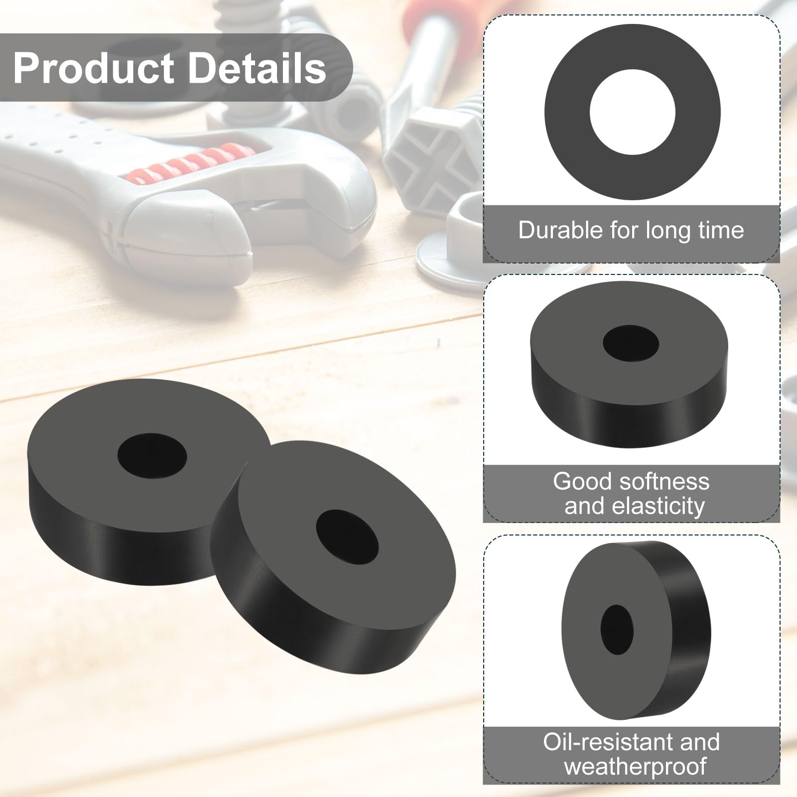 PATIKIL Multi Purpose Rubber Spacer - Image 3